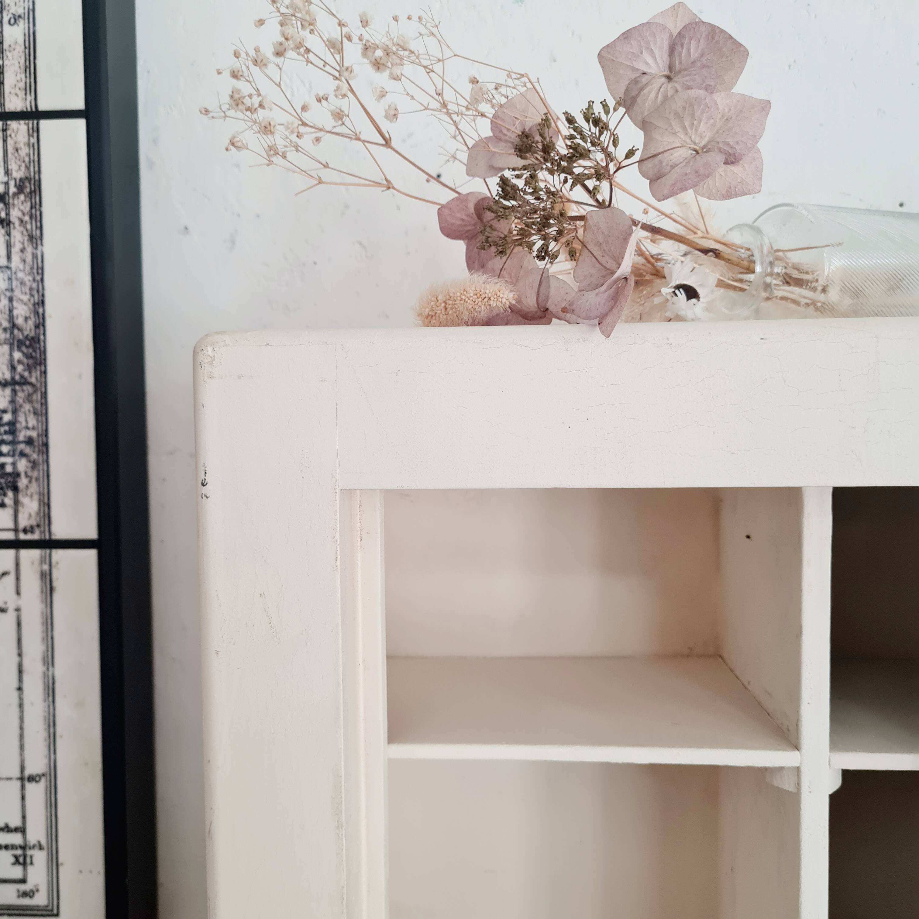 Old white medicine cabinet