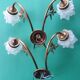 Pair of vintage Art Deco pink double wall sconces France
