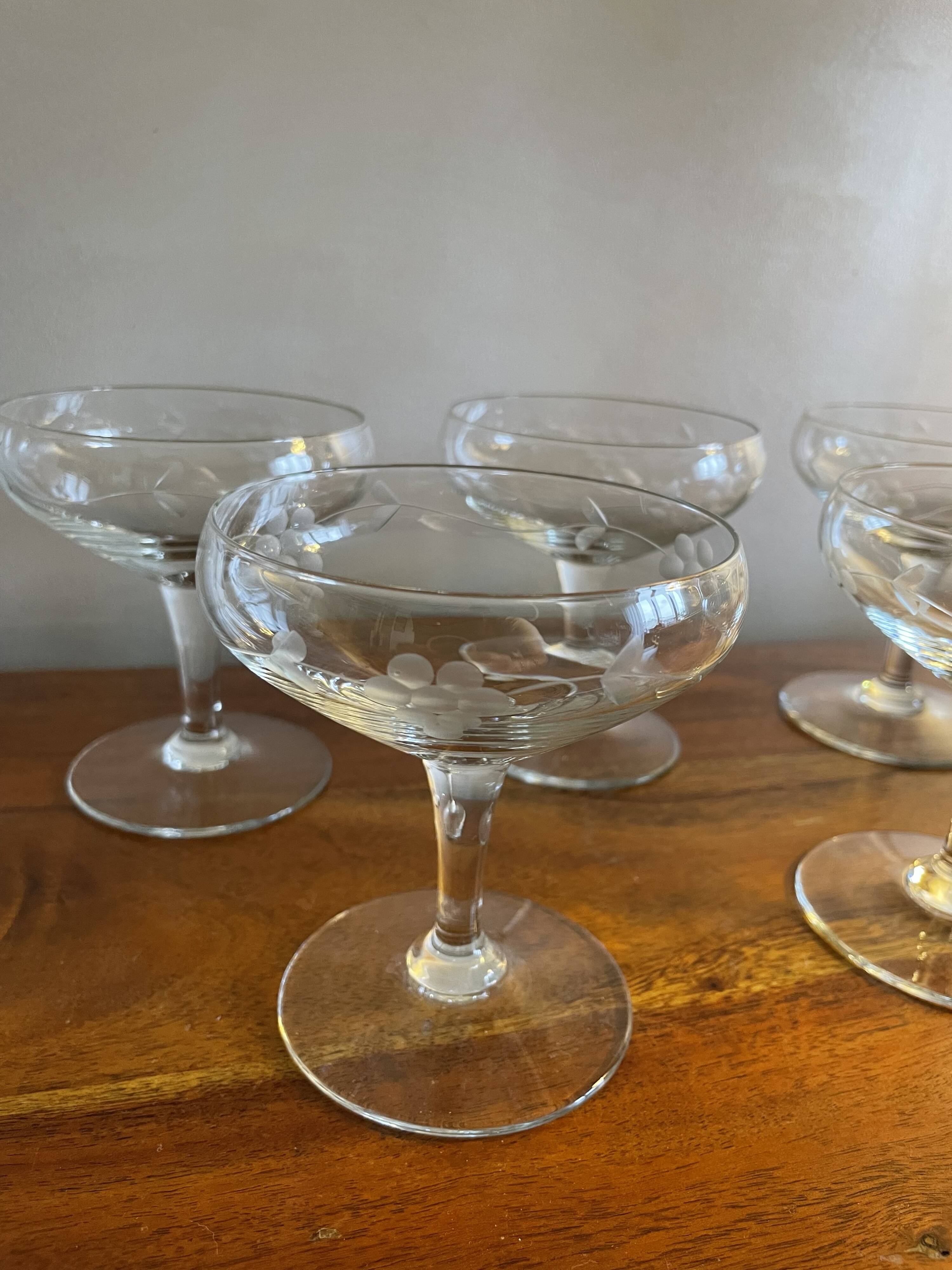 Engraved champagne glasses