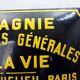 Plaque émaillée compagnie assurance vintage
