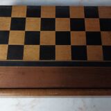 Backgammon game old wooden board game