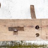 Large rustic coat rack - 14 wooden hooks - length 185 cm