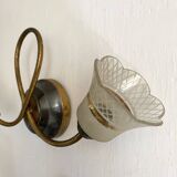 Pair of Art Deco double tulip wall lights