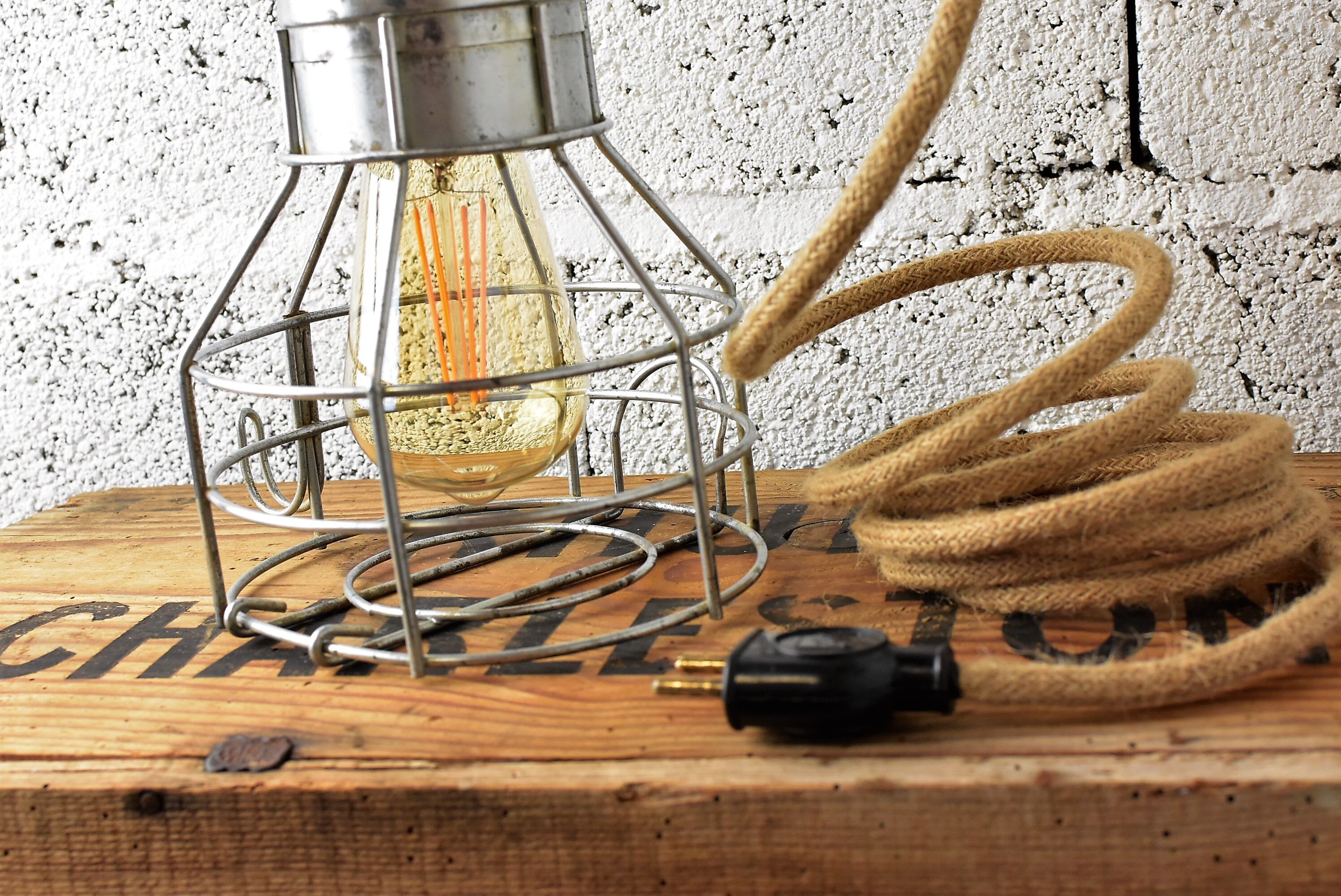 Walking lamp for industrial decoration.