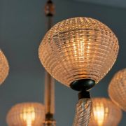 Venetian chandelier in pink Murano glass, circa 1930