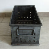 Old industrial box perfoated metal
