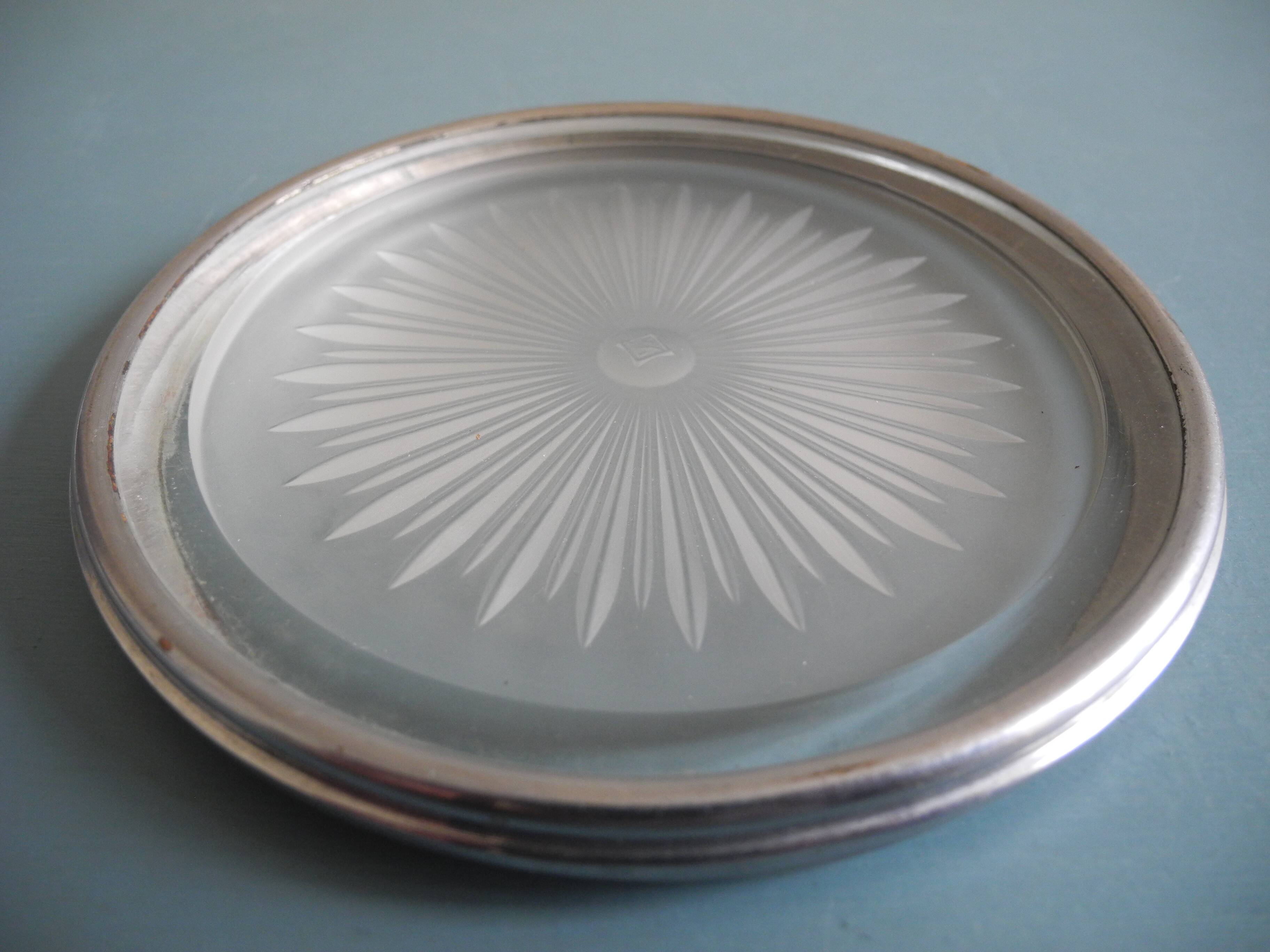 vintage bottle coaster Maure-Vieil glassware