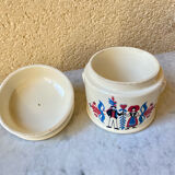 Pot ceramic bomb box Sarreguemines model Ribeauville vintage 60/70s