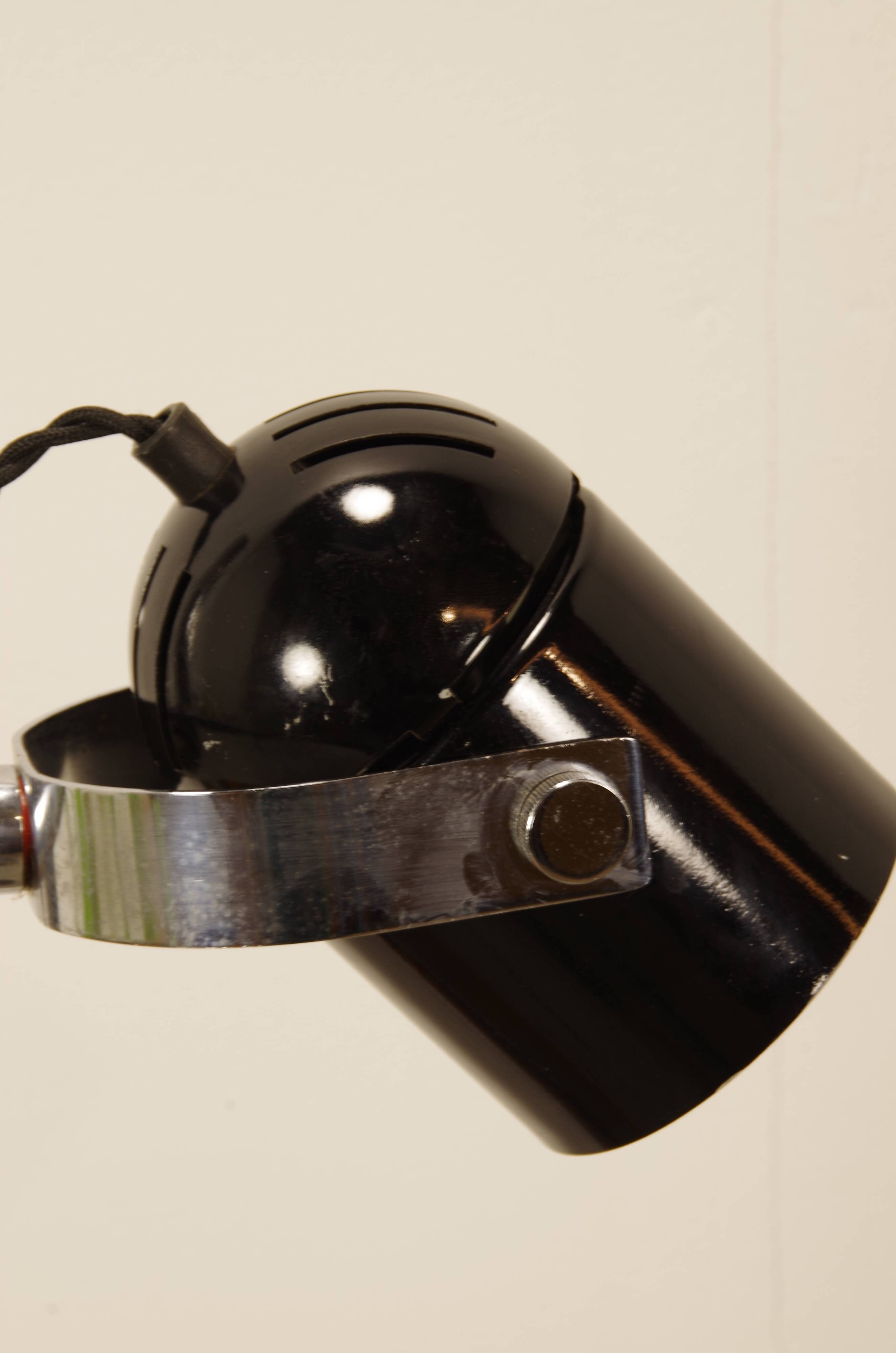 Vintage floor lamp with black spotlight