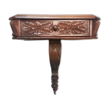 Carved wood side table. 1950s