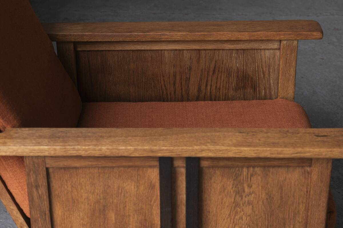 Reclining easy chair, Amsterdamse school, Dutch design, 1930s