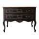 Louis XV black and wood commode