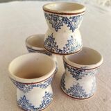 4 earthenware shells - diabolo shape