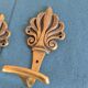 Bronze coat hook, Art Deco palmette decoration, 20th century – 3 available