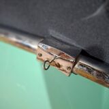 Oval chrome Art Deco mirror