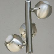 Lustre 1970 aluminium avec son applique