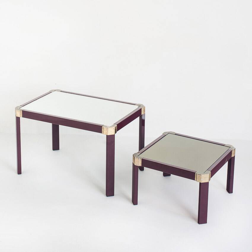 Vintage Regency Style Nesting Tables Attribution Roméo Rega France 70s