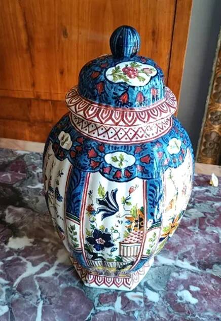 Antique European Ceramic Vase, 19th Century