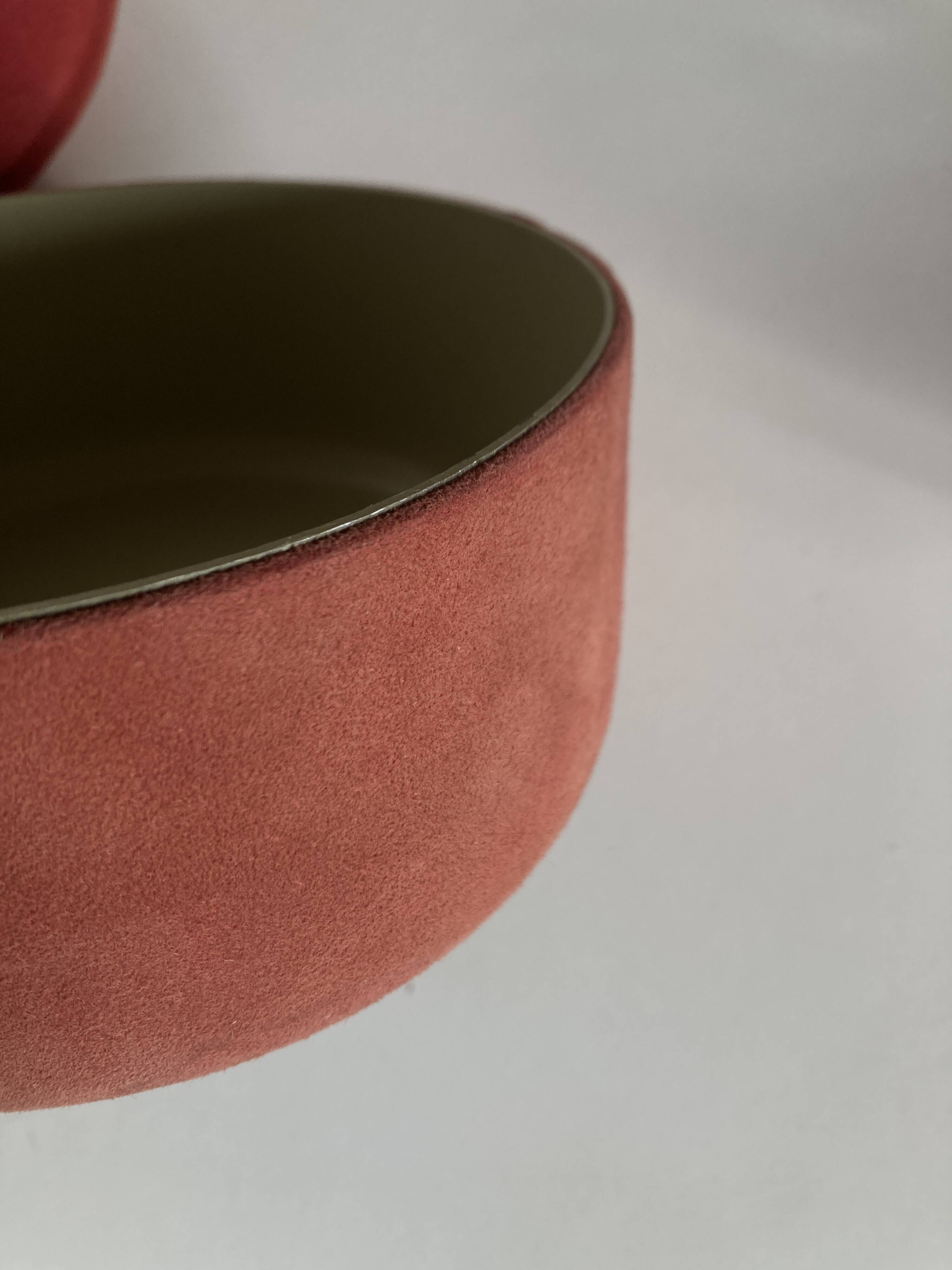 Space Age 1960 box in suede calfskin