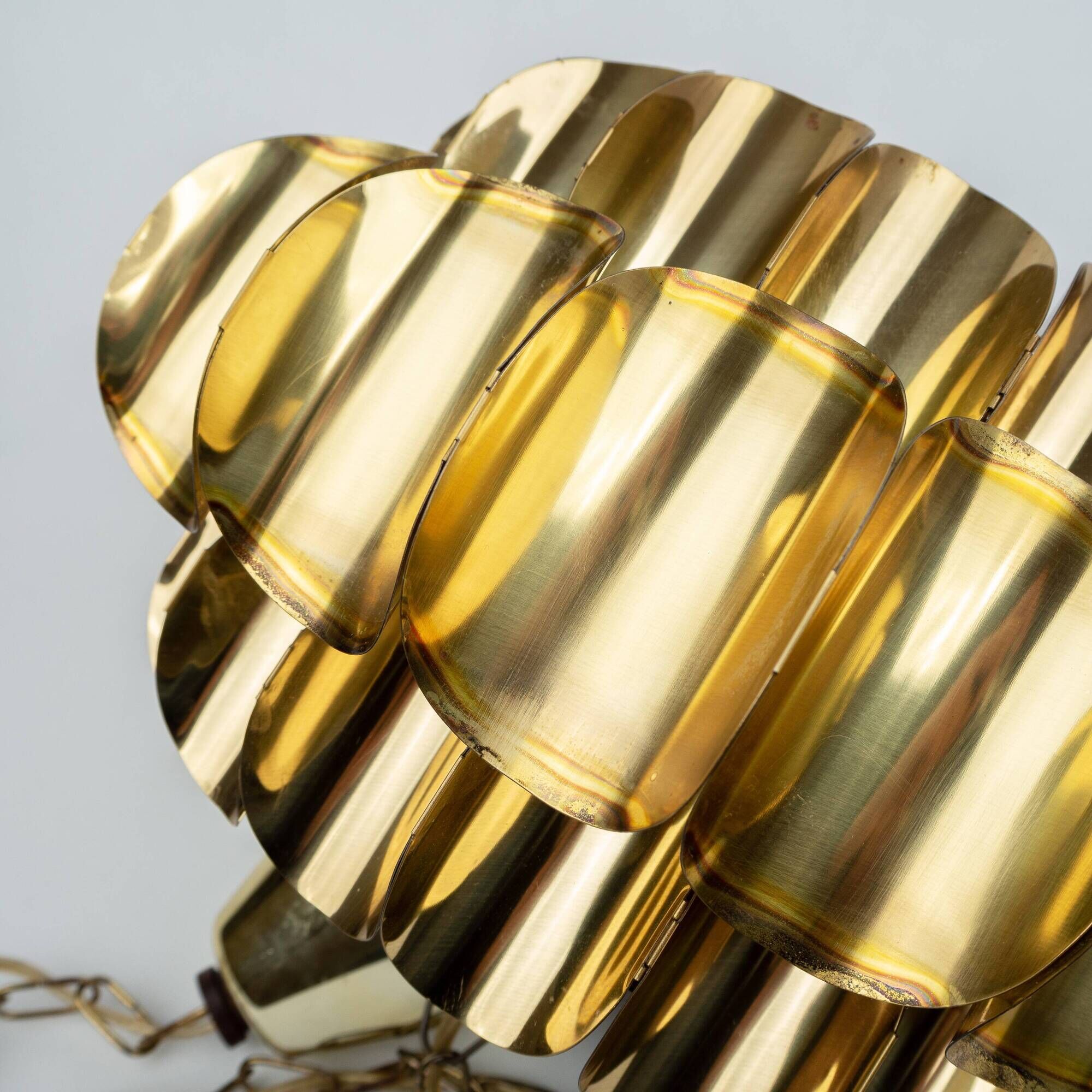 Rare brass pendant lamp by Thorsten Orrling, Hans-Agne Jakobsson, Denmark, 1960s
