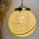 Vintage art deco globe pendant light in mint and gold clichy glass