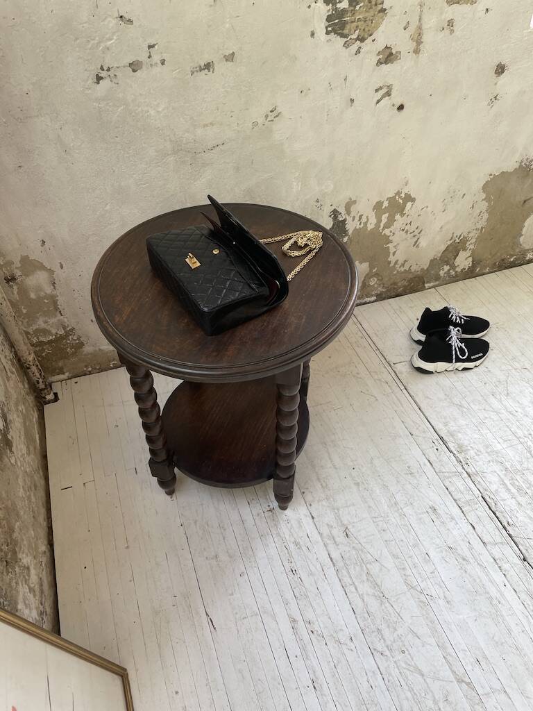 Table d’appoint brutaliste style Dudouyt