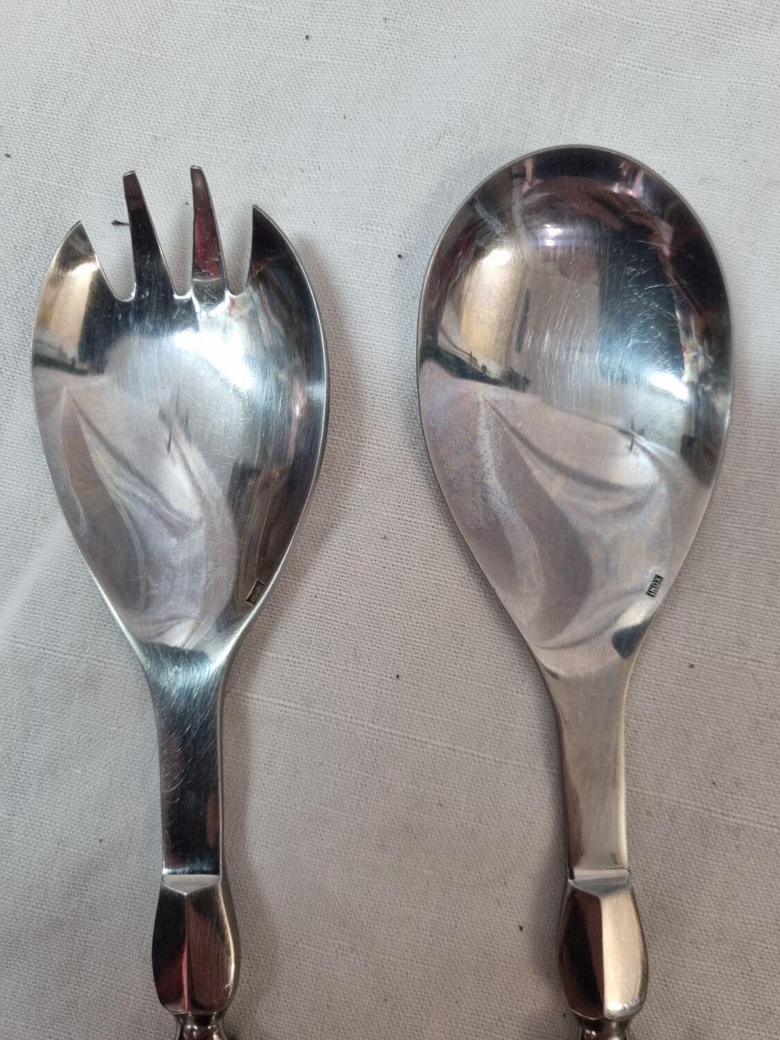 Couverts à salade de 1970 nacre