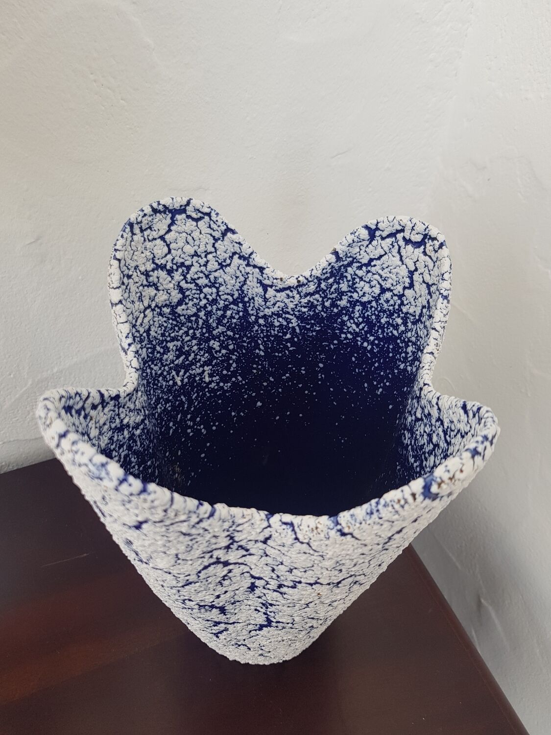 Vase tulipe bleu et blanc