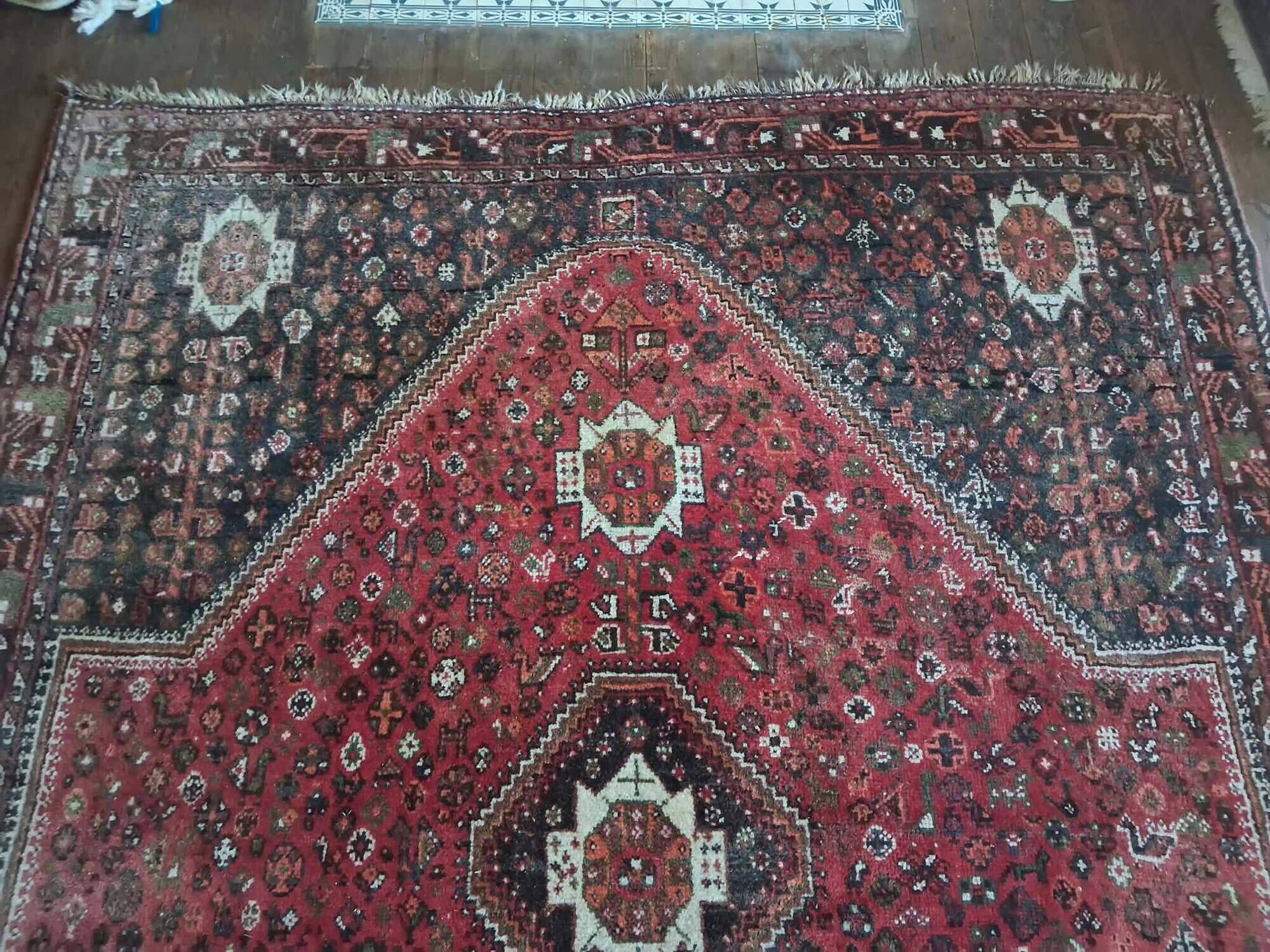Handmade Qashqai Persian rug 296x230cm
