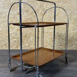 60s 70s serving trolley dinette side table space age brown design 60s 70s