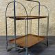 Chariot de service table d'appoint dinette space age brown design 60s 70s