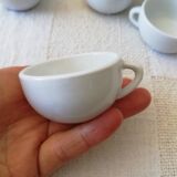 Lot dînette porcelaine blanche 22 pièces