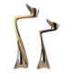 Set of 2 Swann candle holders by Matthew Hilton
