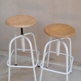 Vintage industrial screw stools