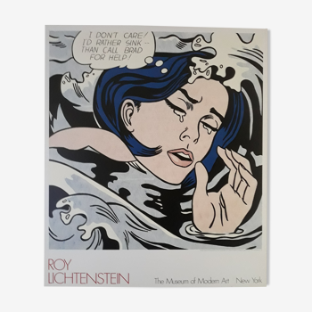 Affiche d'exposition Roy Lichtenstein au MoMa Pop Art américain