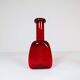 Collection of five rare red vases by Erik Hoglund, Sweden, 1960s.