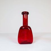 Collection of five rare red vases by Erik Hoglund, Sweden, 1960s.