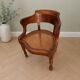 Fauteuil de bureau en bois canné 19e s