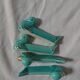 Tablemat, salt shaker and 5 knife holders set