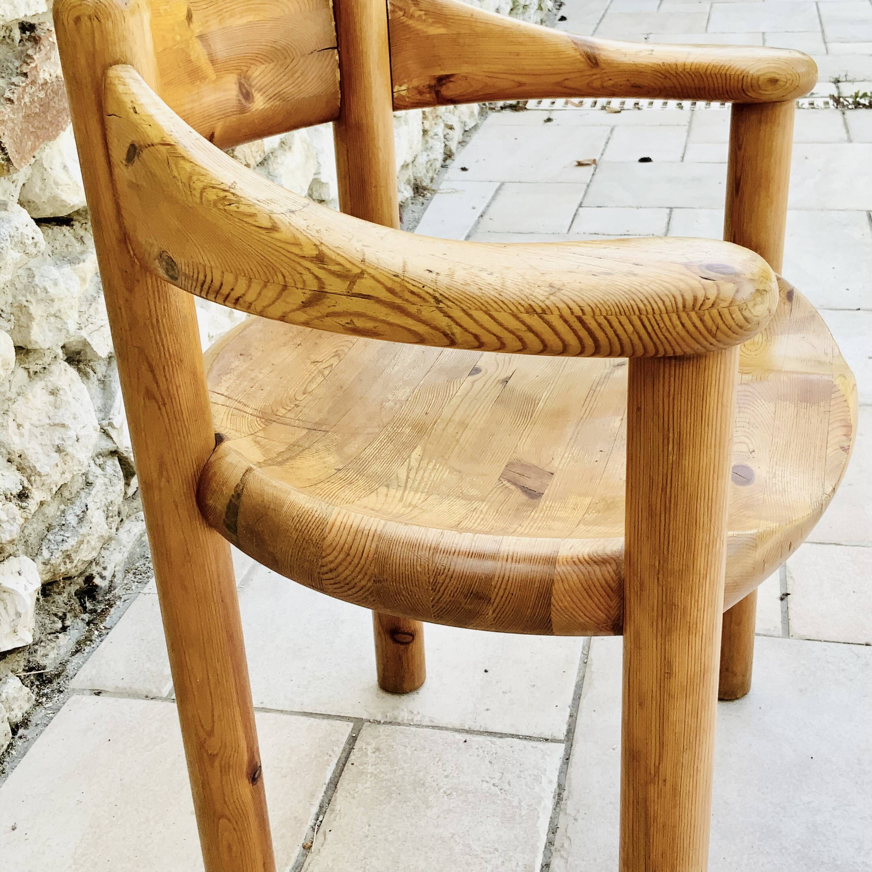 Scandinavian armchair in solid pine by Rainer Daumiller, 1970s