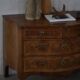 18ème siècle, commode danoise baroque serpentine antique en noyer