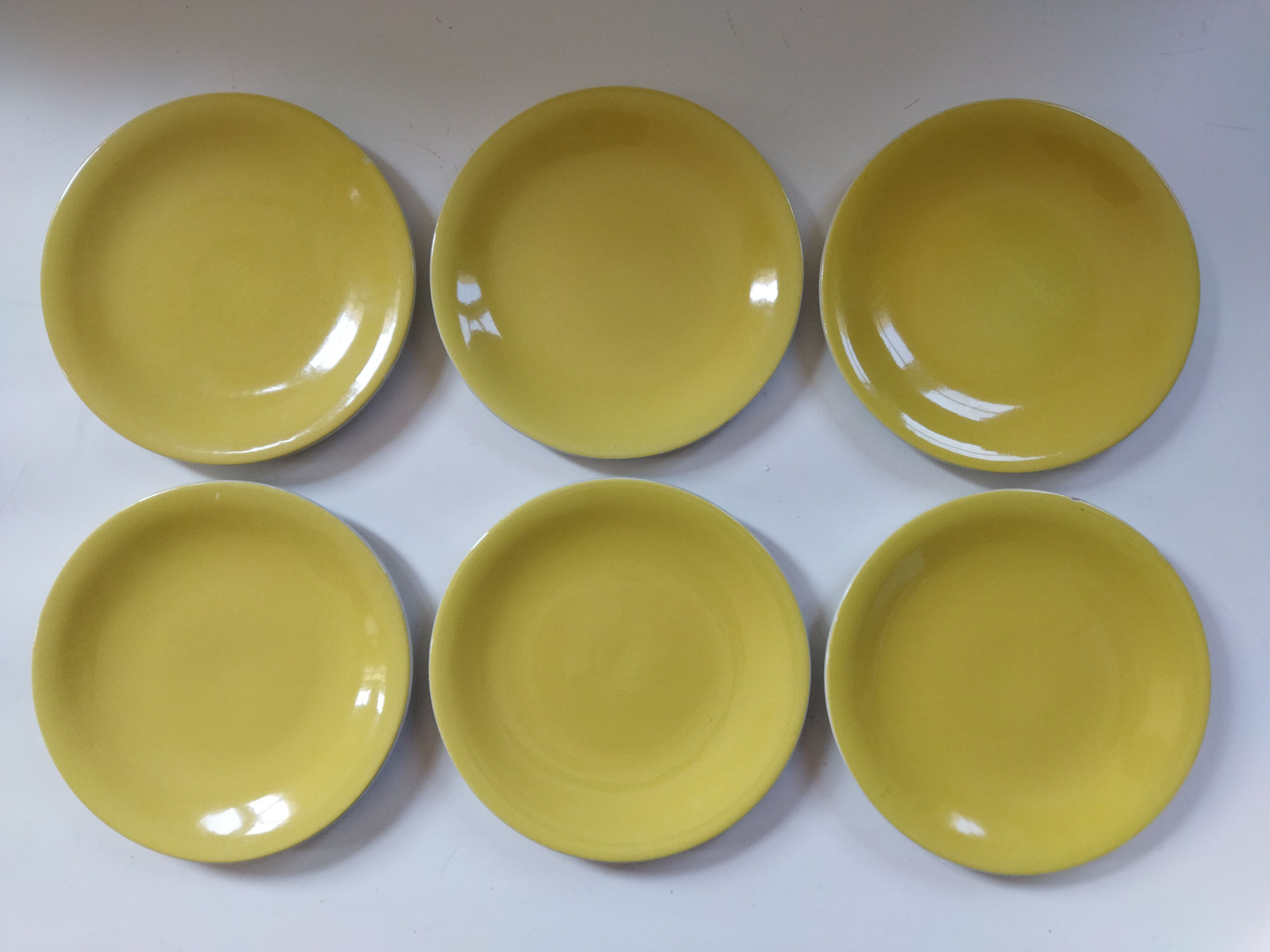 6 Keller & Guérin Lunéville dessert plates "Météor"