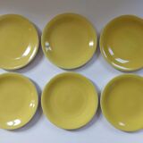 6 Keller & Guérin Lunéville dessert plates "Météor"