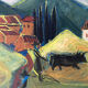 Large naive animal painting