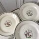 Set of 6 flat plates salins model "april" years 30-40