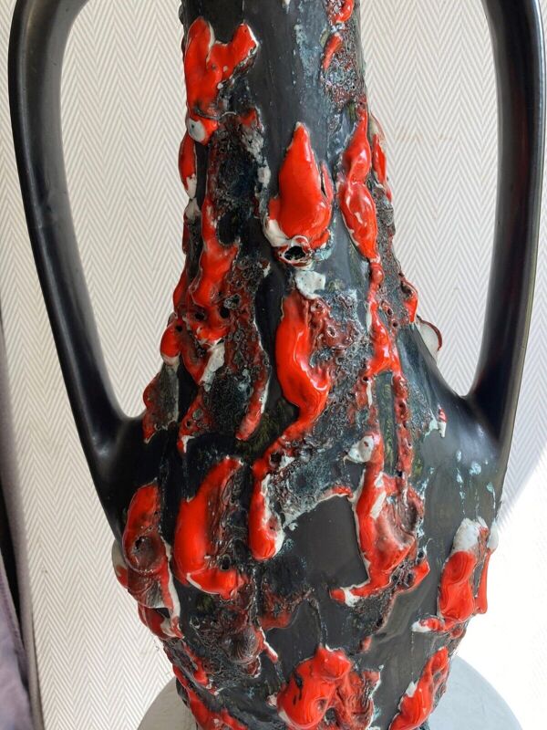 Vase amphore, vallauris, signé mb, annees 50/60