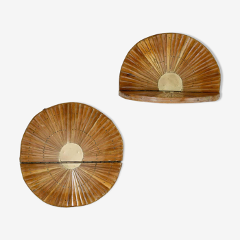 Étagères décoratives en bambou Sunbursts