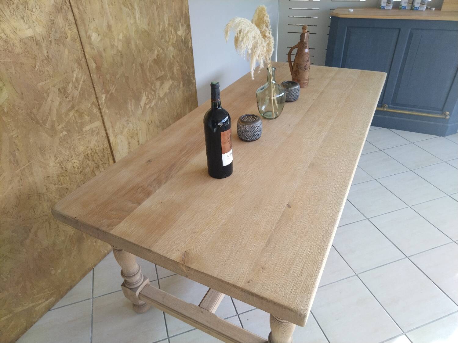 Solid oak farmhouse table