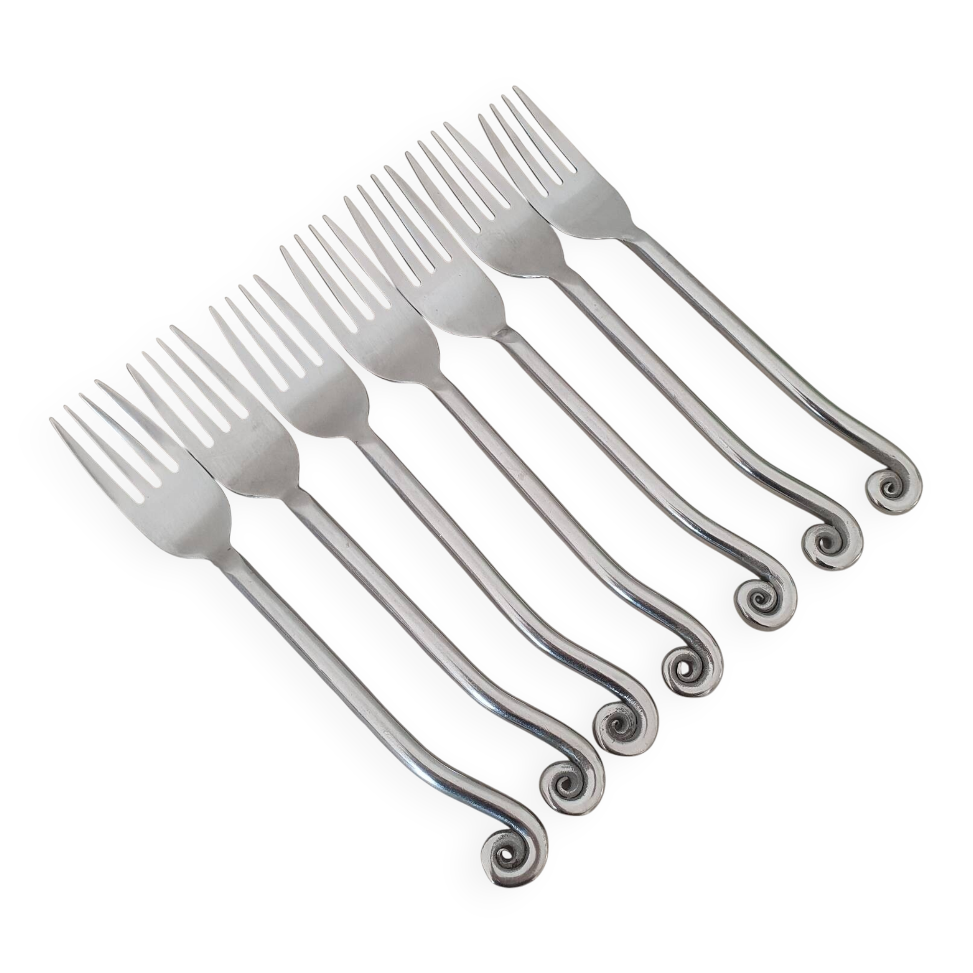 Twisted metal forks / spiral cutlery / twist