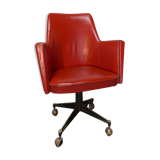 Faux leather office armchair